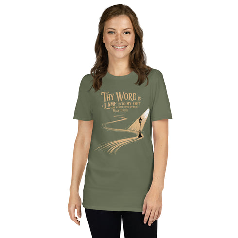Thy Word is a Lamp unto my feet Christian Bible Verse T-Shirt